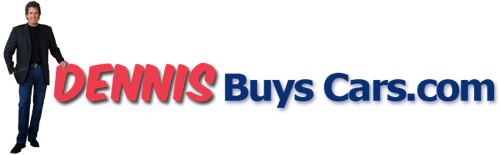 Dennis Buys and sells used cars and trucks fast cash for Cars today logo with standing Dennis Goddard