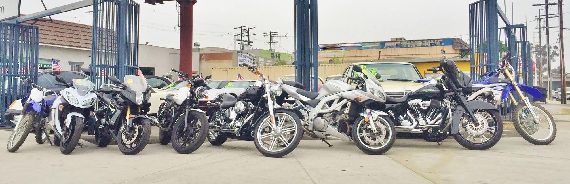 Dennis Buys Motorcycles line up